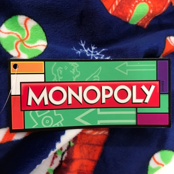 Monopoly Gingerbread House Pajama Bottoms Blue - Picture 6 of 10